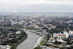 Виды города Тюмени. Пермь, река тура, река тура, вид города с высоты, центр тюмени