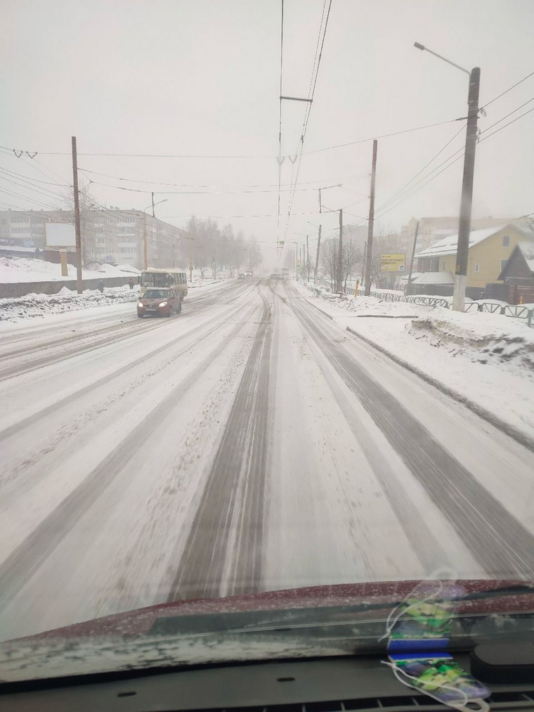 В Березниках начался сильный снегопад