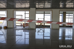 Пресс-конференция по планированию новых рейсов. Курган, аэропорт курган, ремонт здания, ограничительная лента