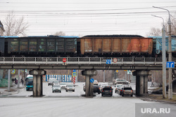 Накопитель песка у моста КСМ. Курган , мост, товарняк, вагоны, жд, ксм, товарный поезд