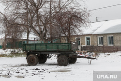 Разное. Курган, барак, зима, прицеп, автотехника, село
