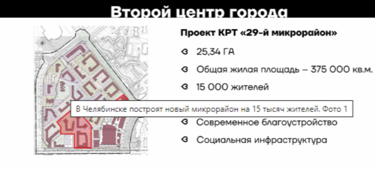 Новый микрорайон будет построен в рамках проекта о комплексной развитии территории