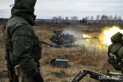 Тренировочные стрельбы мобилизованных с Центрального военного округа на полигоне Еланский. Свердловская область, зенитка, ЗУ-23, сбойка