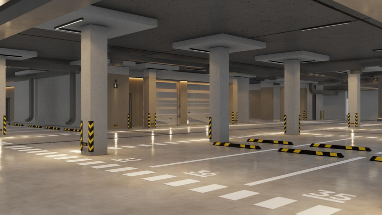 В состав ЖК входит подземный паркинг, в который можно спустится из дома на лифте