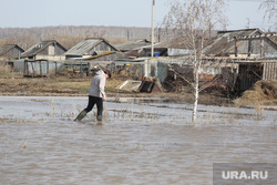 Паводок в селе Клепиково. Ишимский район , половодье, женщина, паводок, наводнение, потоп, разлив