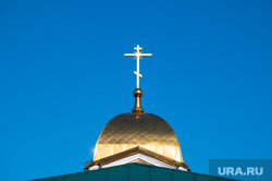 Апрель в городе. Пермь, крест, небо, купол, религия, христианская церковь, православие, христианство