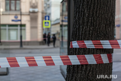 Последствия взрыва у Никитских ворот, на Покровке 19. Москва., чп, лента ограждения, проишествие, лента ограждения, остановка общественного транспорта