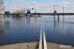 Мост Бурова-Петрова и шоссе Тюнина. Курган, паводок, наводнение, потоп, дорога