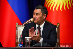 Совместное заявление президентов России и Киргизстана по итогам переговоров в Бишкеке. Бишкек, Киргизская республика, жапаров садыр