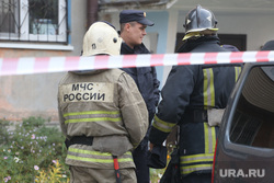 Взрыв. Тюмень , спасатели, лента ограждения, оцепление