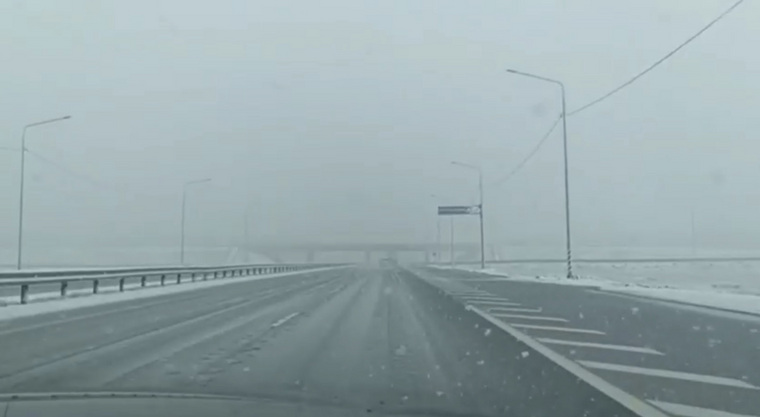 Автомобилисты предупреждали о снеге на федеральной трассе в окрестностях Миасса