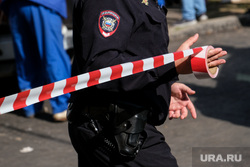 Взрыв газа в жилом доме в г. Балашиха. Москва, полиция, лента для ограждения