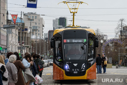 Тестовая поездка трехсекционного трамвая модели 71-639 «Кастор». Екатеринбург , общественный транспорт, трамвай, трехсекционный трамвай, кастор
