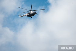 Последствия паводка в городе Нижние Серги. Свердловская область, вертолет мчс