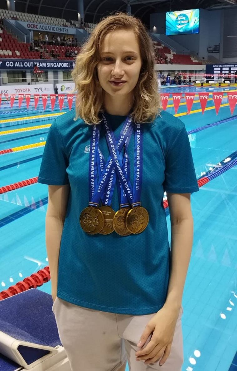 Спортсменка Валерия Шабалина завоевала четыре золотые медали и прошла отбор на Паралимпийские игры — 2024