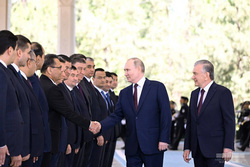 Путин в Узбекистане. Stock, путин владимир, stock, шавкат мирзиеев