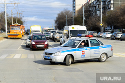 Крестный ход в Челябинске, перекрытое движение