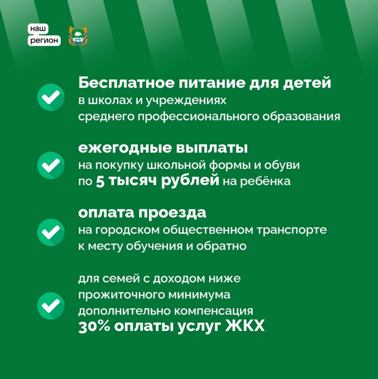 Выплаты направлены на поддержку многодетных семей
