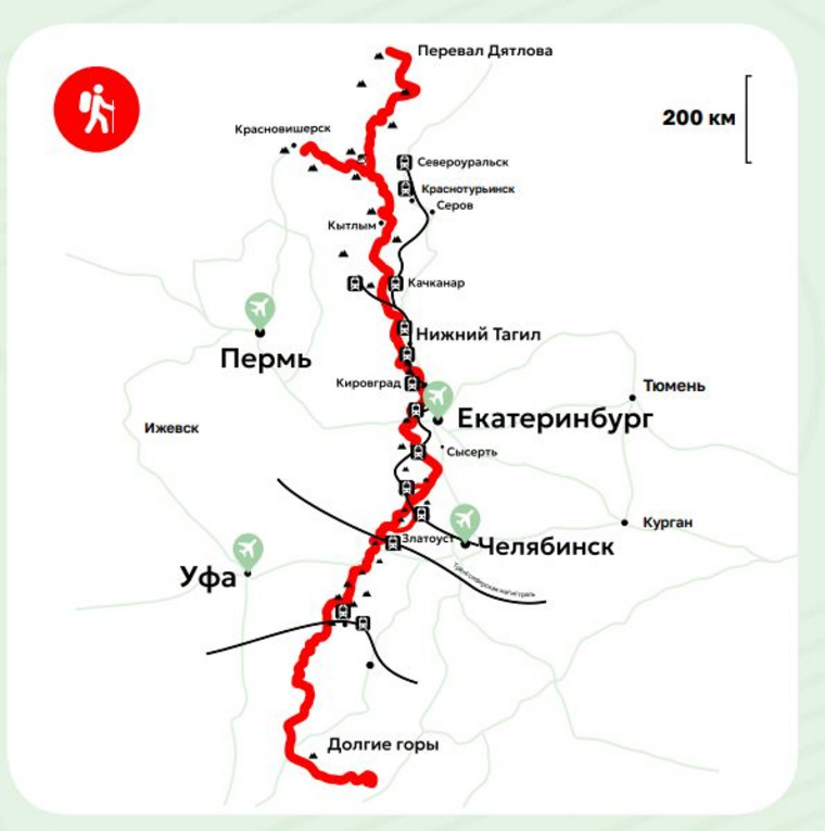 Так выглядит пеший маршрут Большой уральской тропы