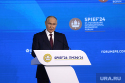 Владимир Путин на Пленарной сессии ПМЭФ 2024. Санкт-Петербург