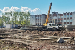 Снесенный долгострой возле Бурово-Петровского моста. Курган, снесенный долгострой