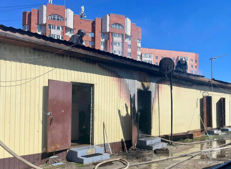 Пожар в модульном общежитии в Новом Уренгое
