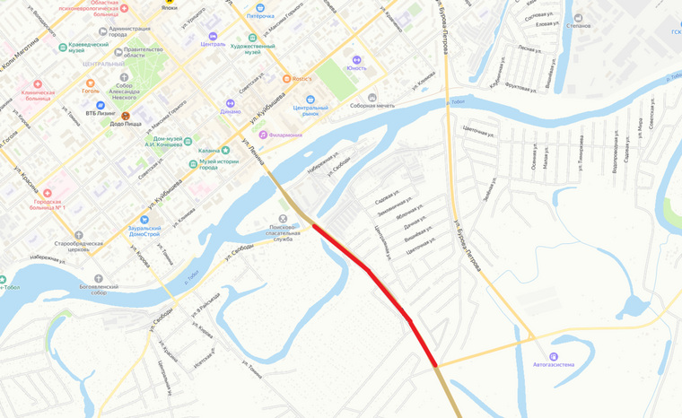 В Кургане временно перекроют участок шоссе Тюнина