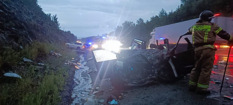 Водитель Lada Kalina погиб на месте