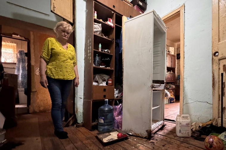 Наталья успела спасти от шторма только стиральную машину