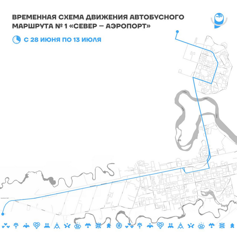Схема движения автобуса № 1