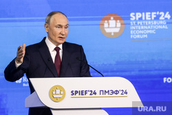 Владимир Путин на пленарной сессии Петербургского международного экономического форума ПМЭФ 2024. Санкт-Петербург, путин владимир