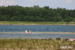 Пляж Голубые озёра. Курган, лето, купание, пляж голубые озера