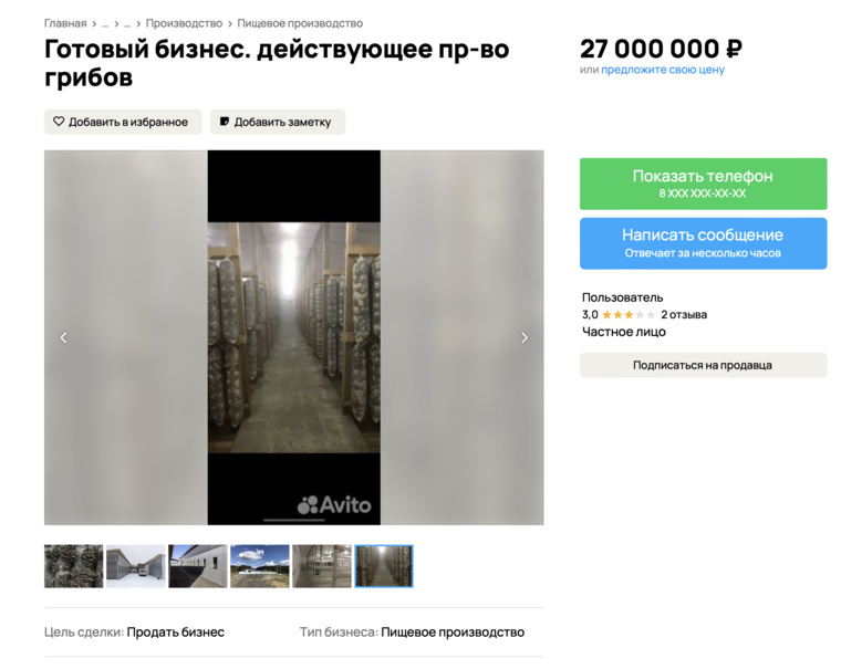 Производство грибов продают в Кременкульском сельском поселении