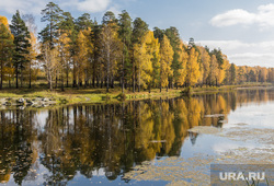 Клипарт. Екатеринбург , пейзаж, лес, отражение, водоем, природа, осень