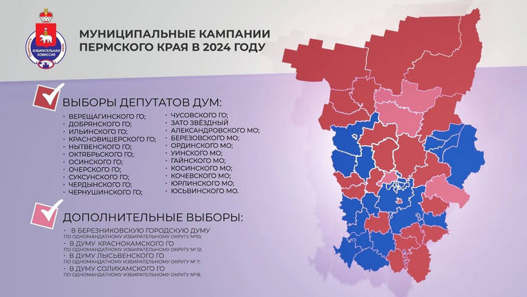 Выборы проходят в округах, выделенных красным