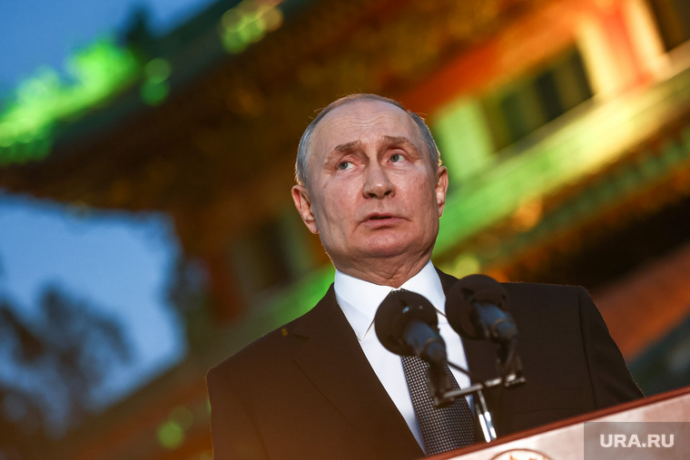Заключительная пресс-конференция президента России Владимира Путина по окончанию визита в Китай. Пекин, КНР