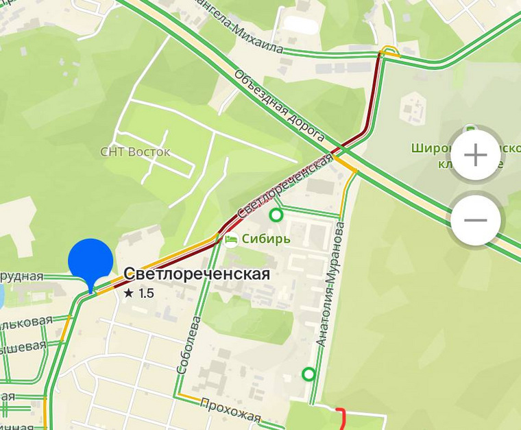 Пробка на Светлореченской