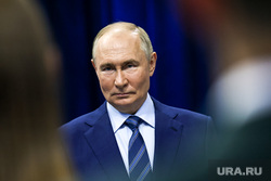 Владимир Путин на выставке "Россия" на ВДНХ. Москва, путин владимир