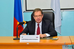 Алексей Сентебов - чрезвычайный и полномочный посол Российской Федерации. Stock