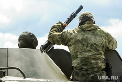 ФСБ, учения. Челябинск, бтр, военные, пулемет, оружие, вооружение, амуниция, бронетранспортер, спецоперация, антитеррористические учения, контр-террористическая операция, вс рф, сво