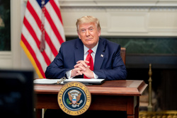 Дональд Трамп. stock