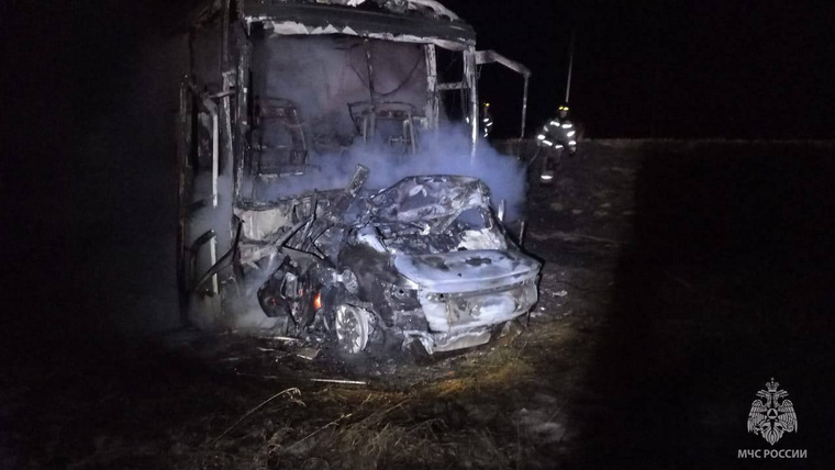 В автобусе в момент происшествия пассажиров не было