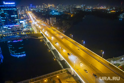 Панорама вечернего города. Екатеринбург, макаровский мост, вечерний город, ночной город, улица челюскинцев, панорама города