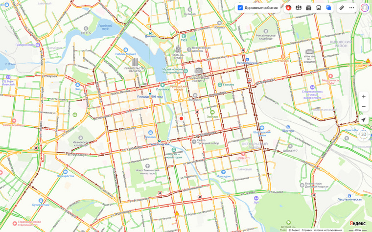 Движение затруднено во всех районах