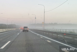 Трасса М5, туман. Челябинск, м5, трасса, дорога, туман