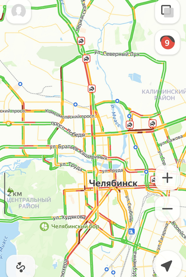Обстановка на дорогах города 24 декабря