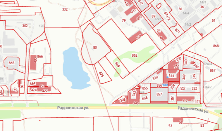 Земельный участок расположен в Курчатовском районе города недалеко от Успенского кладбища