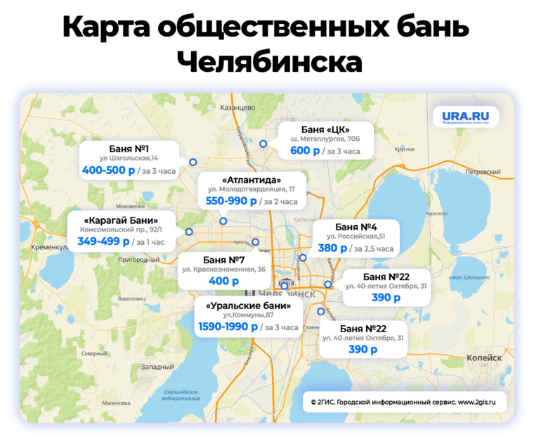 Общественную баню можно найти в любом районе.