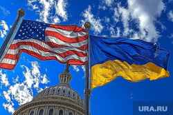 США, ЕС, Украина. Создано в Midjourney, флаг украины, флаг сша
