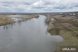 Подъем воды на берегу у деревни Бараба. Курганская область, половодье, паводок, река тобол, наводнение, подъем воды, село бараба